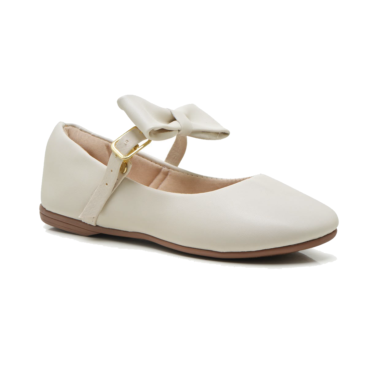 Sapatilha Jasmim, off-white com laço